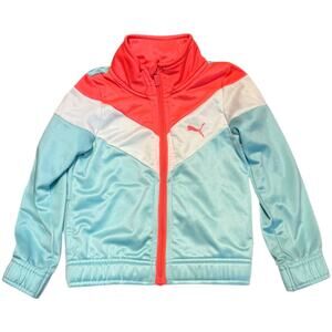 Puma SE Way 1 Girls Multicolor Track Jacket Size 24 Months EUC